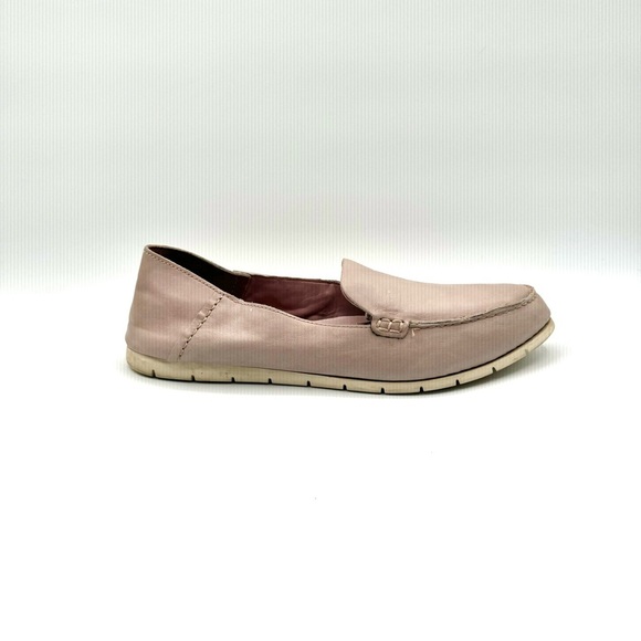 FRYE MOCASSINS SLIP ON SHOES PINK PASTEL SHOE LEATHER SHOE MADE IN INDIA SIZE 10 - Picture 1 of 13